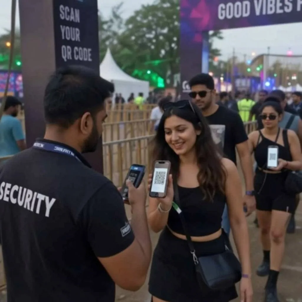 A digital concert ticket displayed on a phone