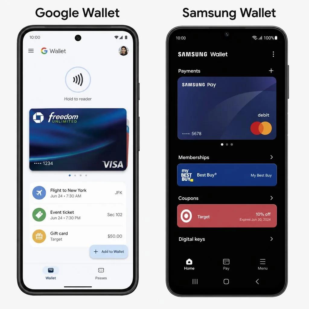 Google Wallet vs Samsung Wallet