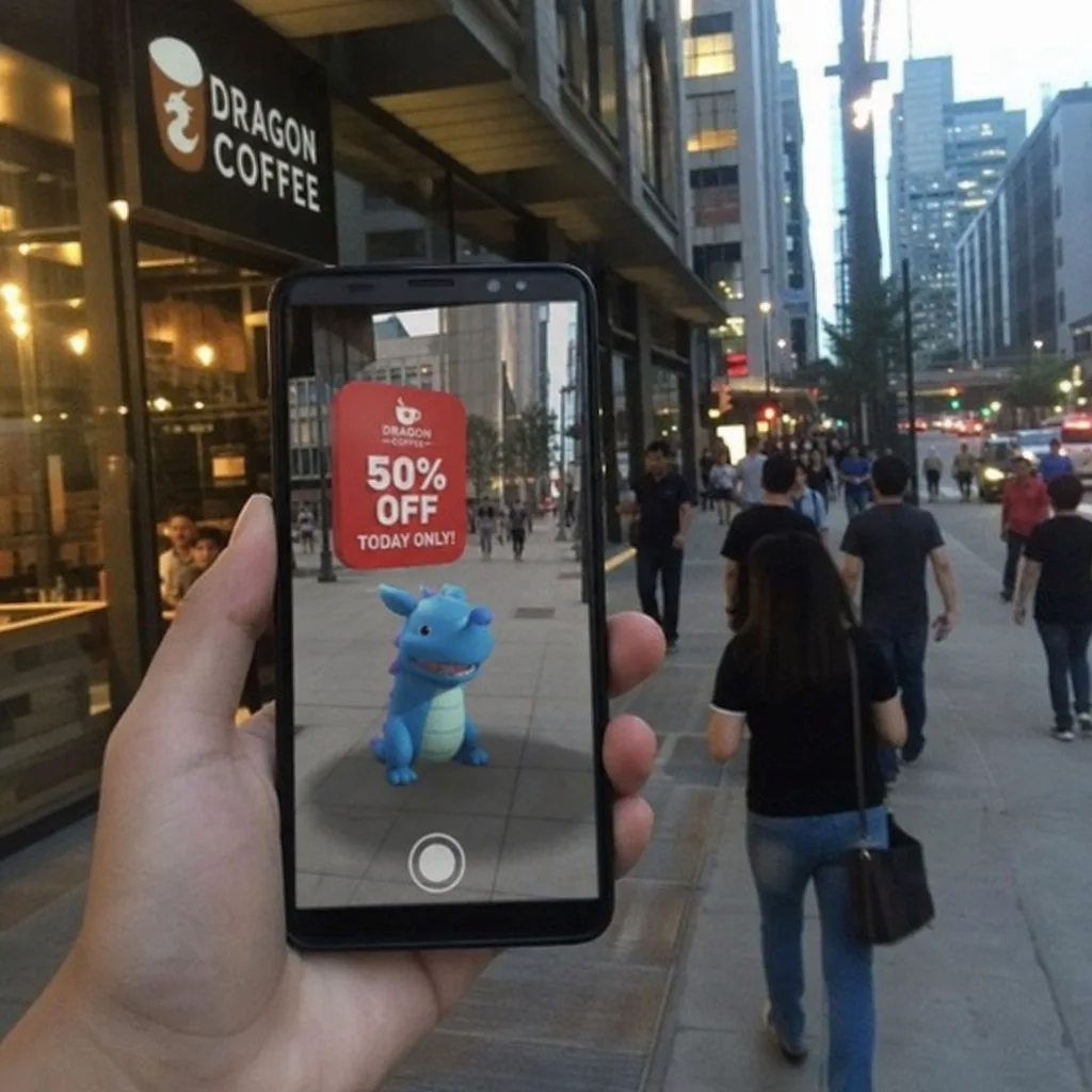 A customer using a phone near a store entrance