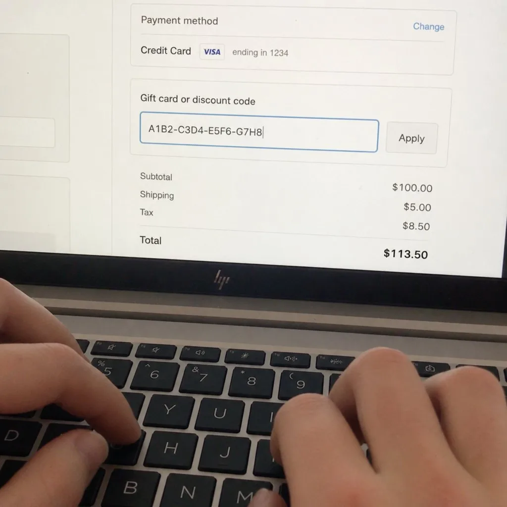 Reviewing gift card programme performance on a dashboard