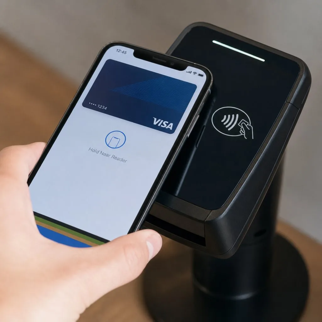 Making a contactless payment with a phone at a card terminal