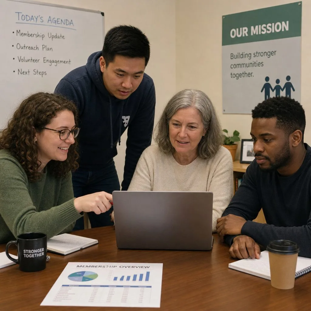 A nonprofit team at work
