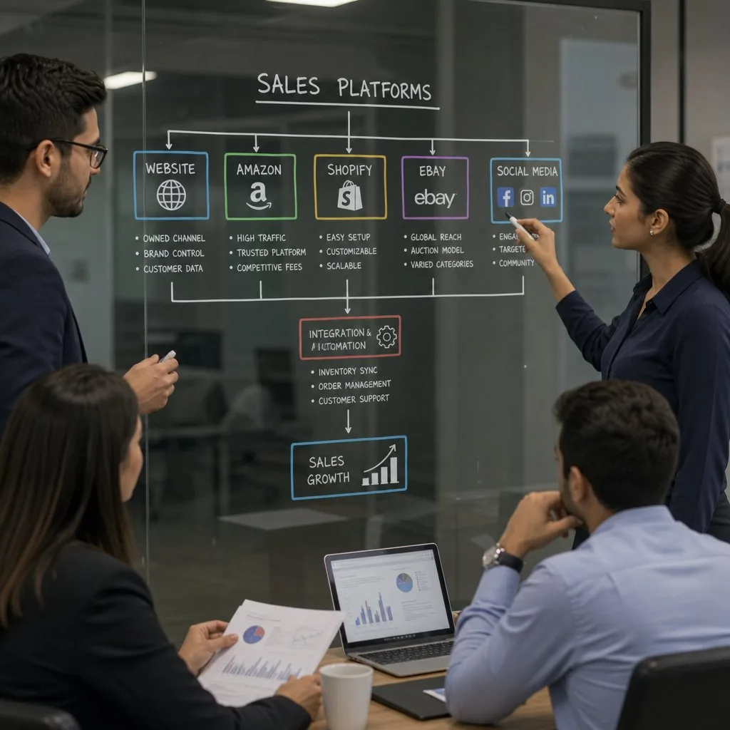A customer shopping across online and in-store channels