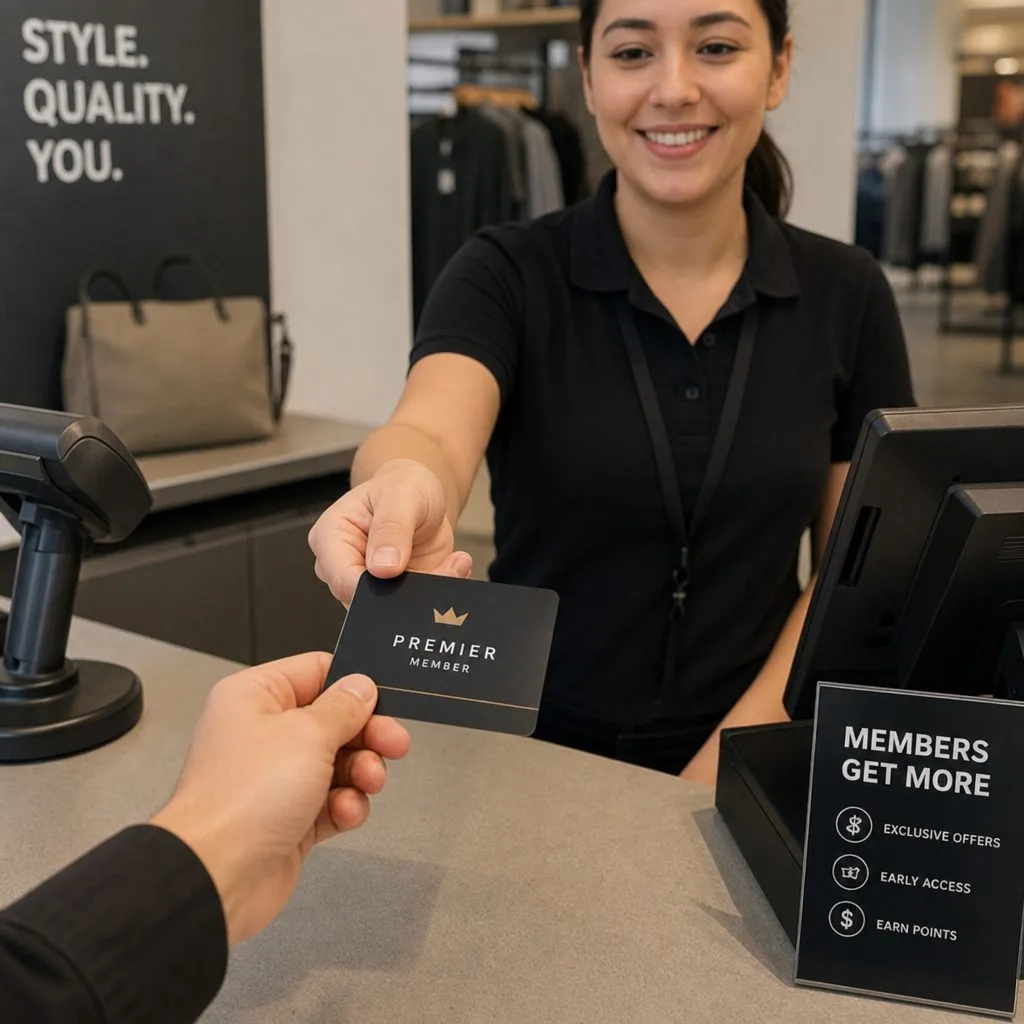 A physical membership card handover
