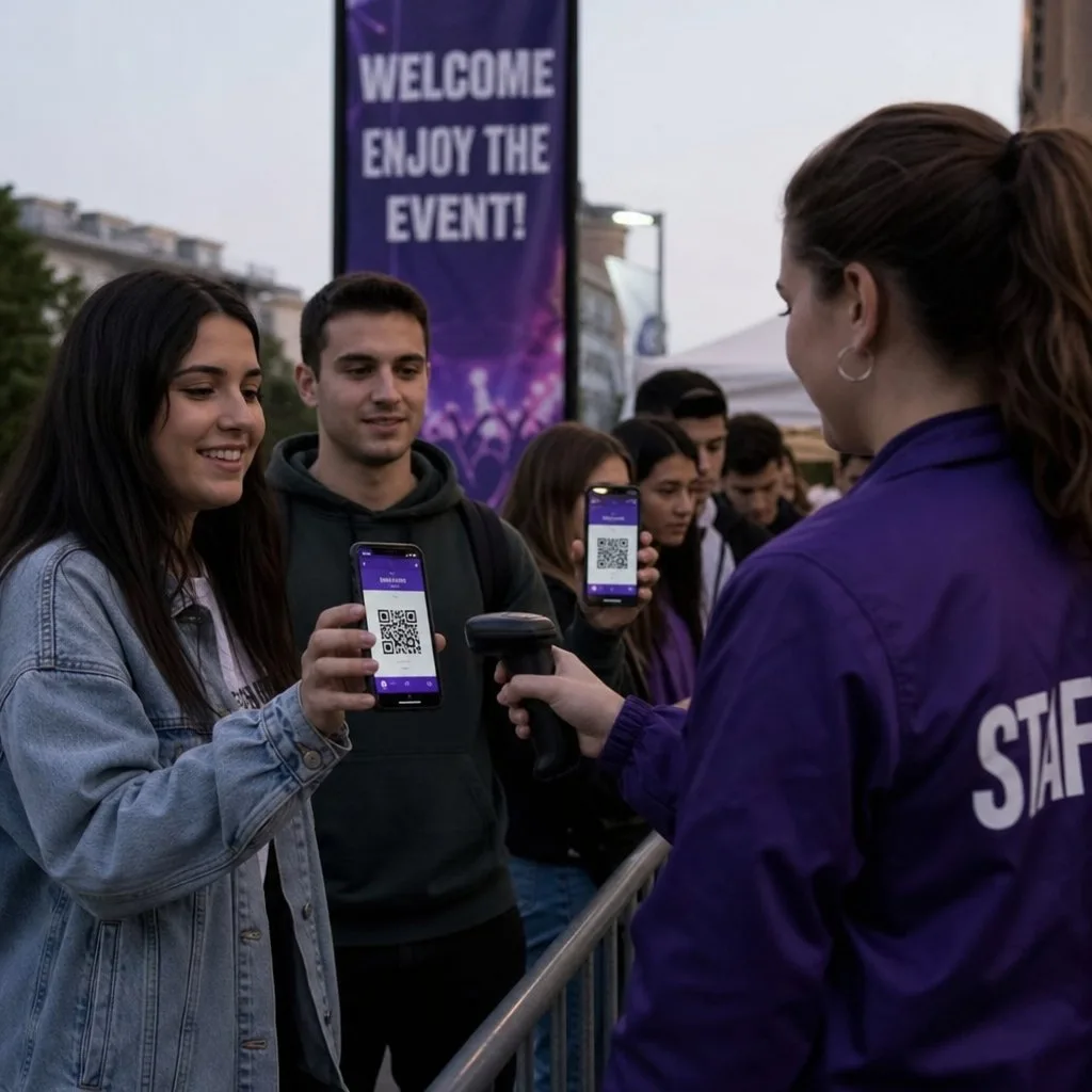 A branded digital event pass displayed on a smartphone