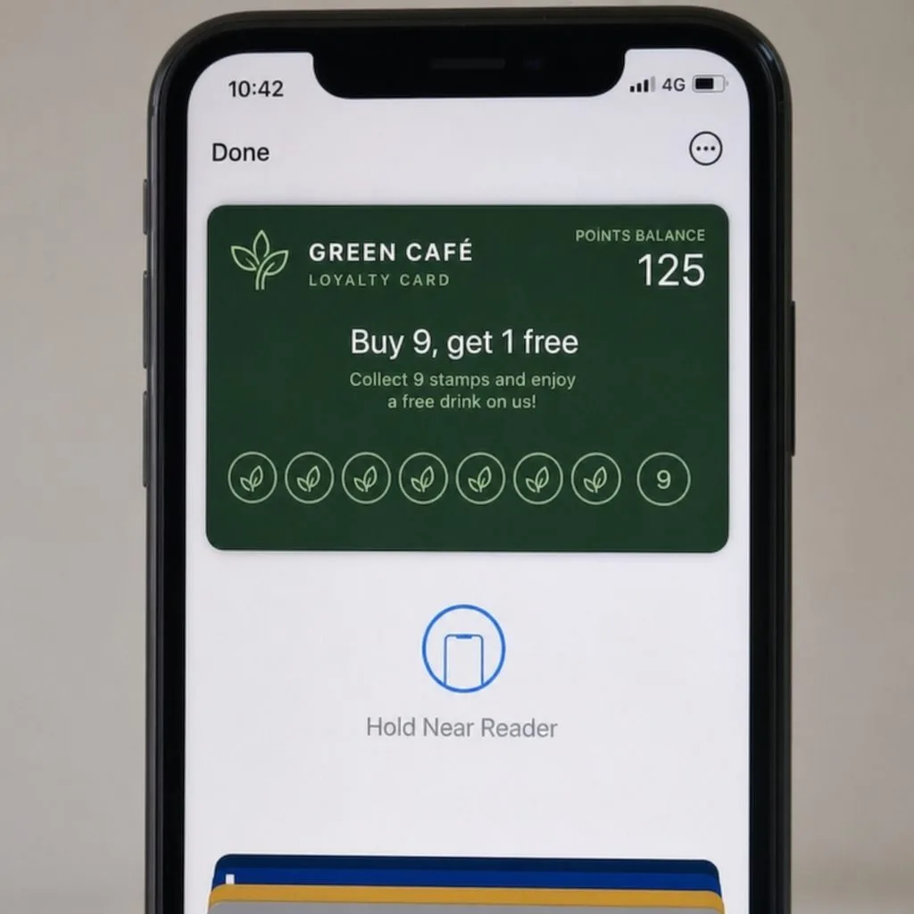 A digital punch card near a reader