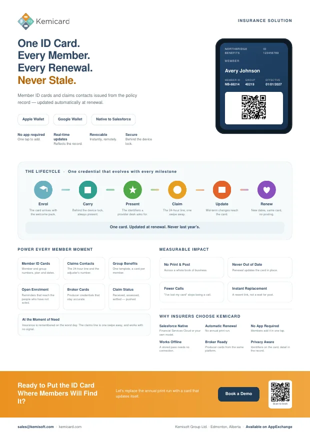 Cover of the Insurance one-pager