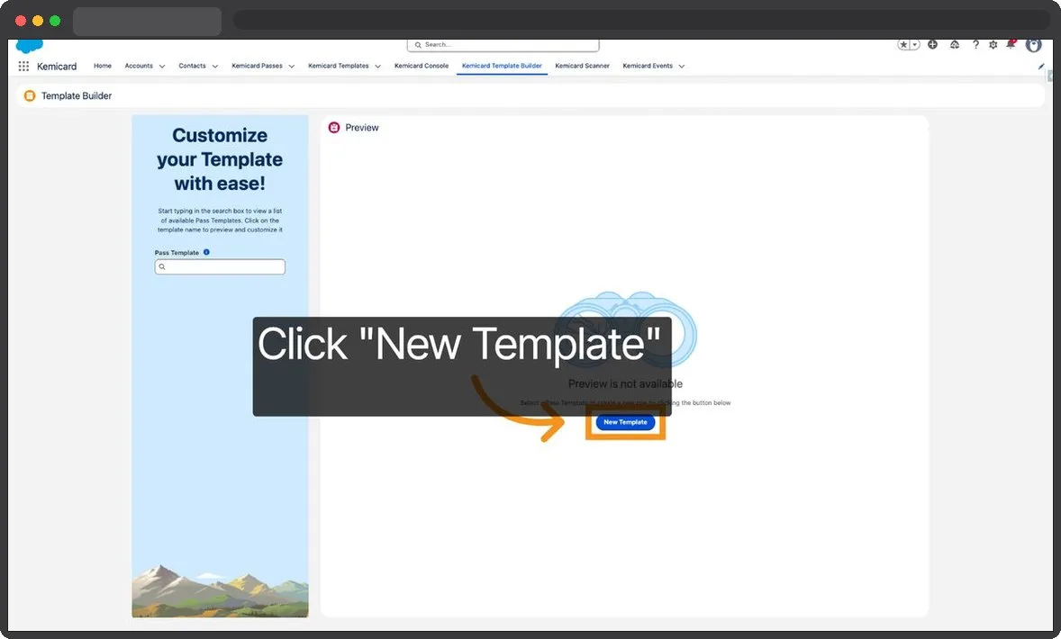 Kemicard Studio — Initiate New Template