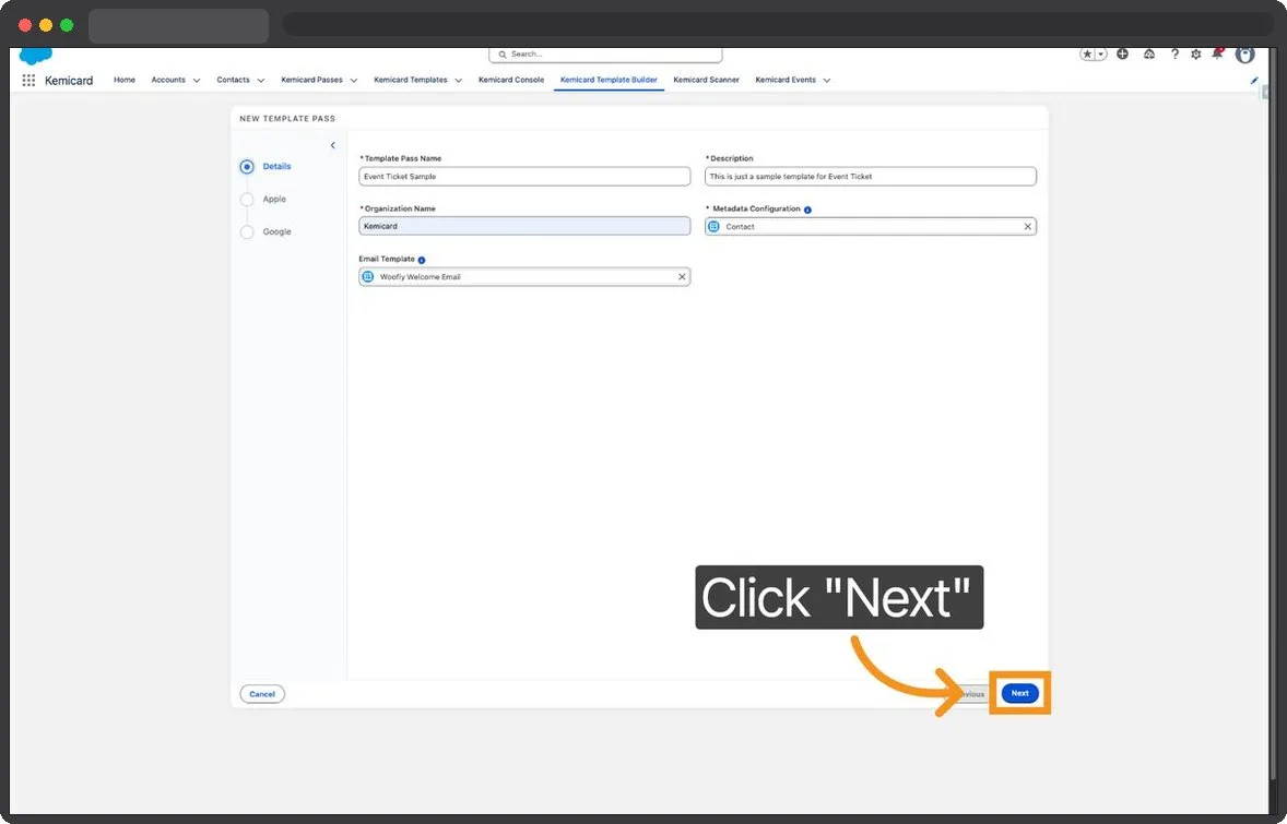 Kemicard Studio — Proceed to Next Step