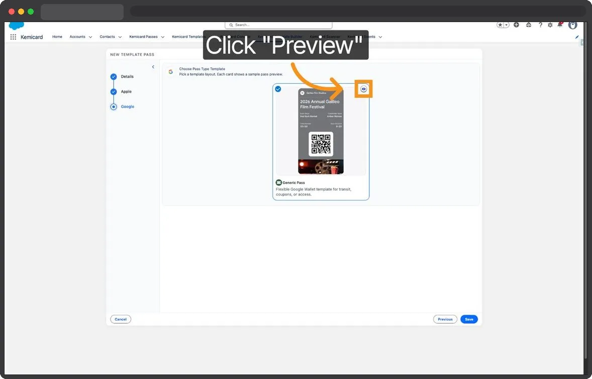 Kemicard Studio — Open Template Preview