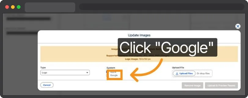 Kemicard Studio — Select Google Option