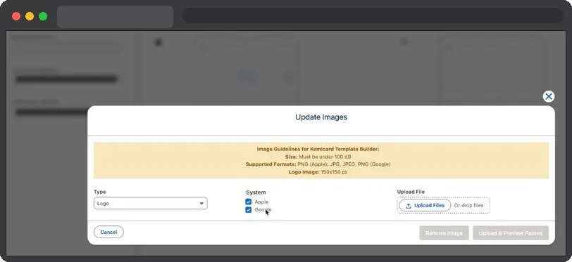Kemicard Studio — Enter Google Pass Name