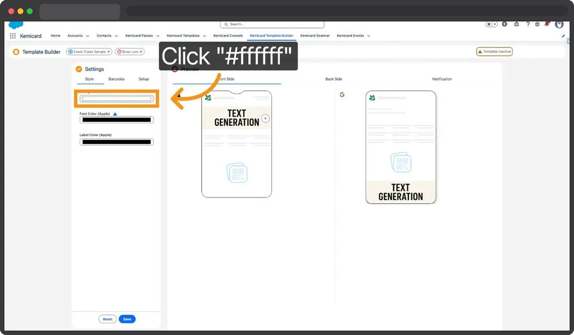 Kemicard Studio — Select Background Color