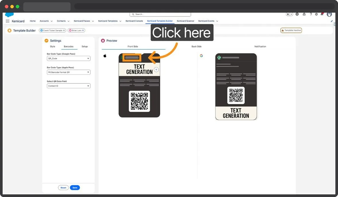 Kemicard Studio — Access Additional Settings