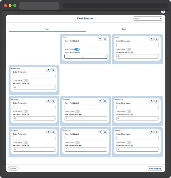 Kemicard Studio — Enter Static Value