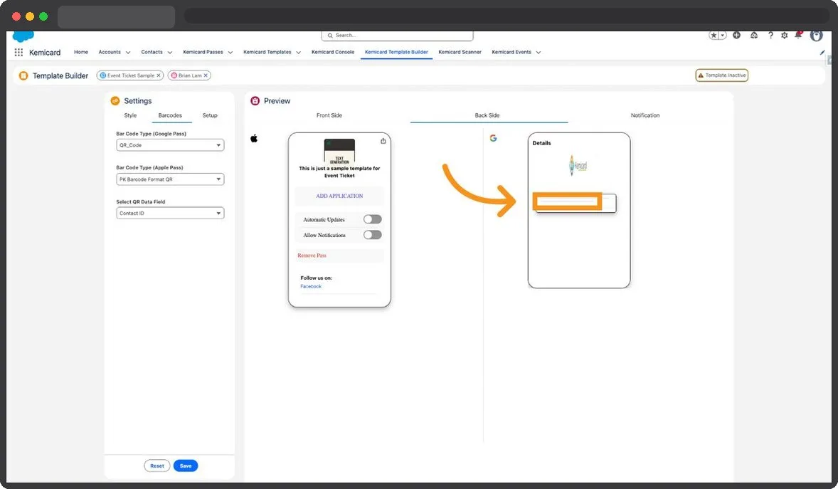 Kemicard Studio — Access Additional Options
