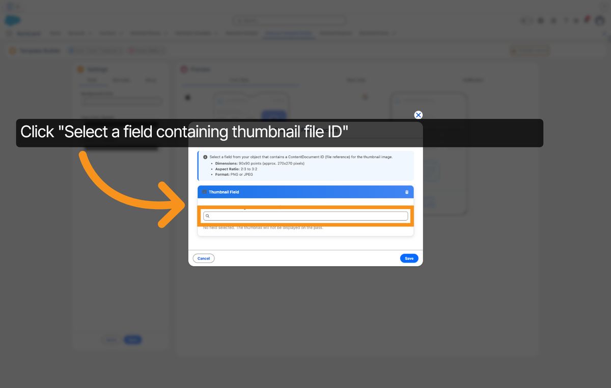 Kemicard Studio — Select Thumbnail File ID Field