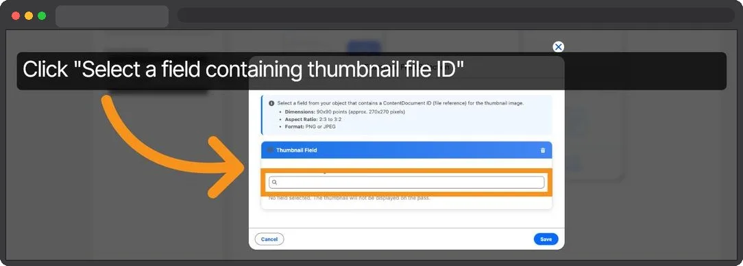Kemicard Studio — Select Thumbnail File ID Field