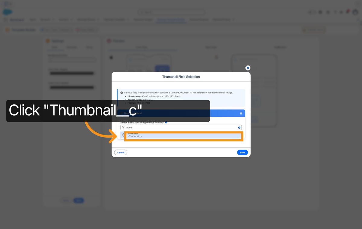 Kemicard Studio — Select Thumbnail Field