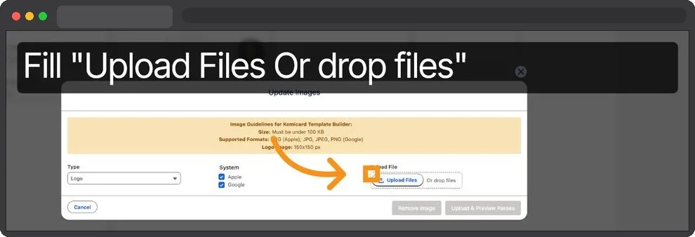 Kemicard Studio — Fill Upload Files Section