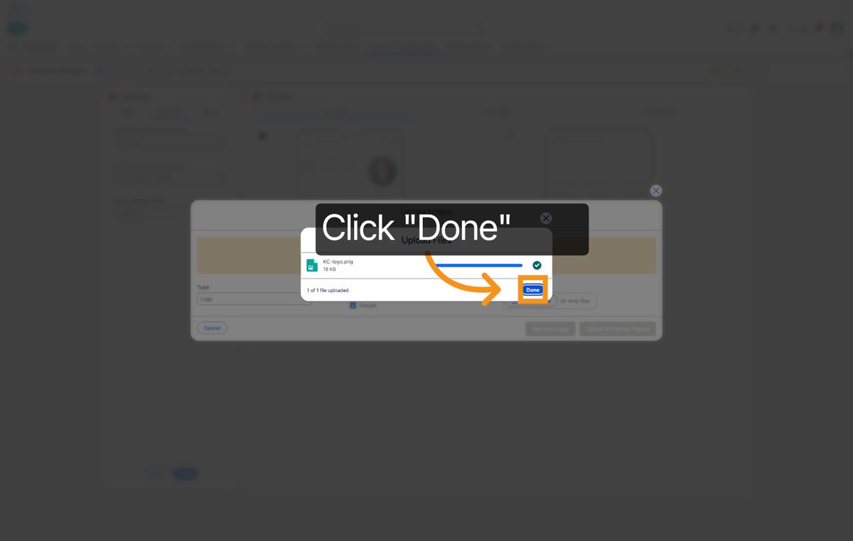 Kemicard Studio — Click Done Button