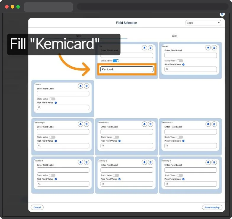 Kemicard Studio — Enter Organization Name