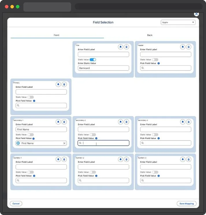 Kemicard Studio — Enter Last Name Keyword