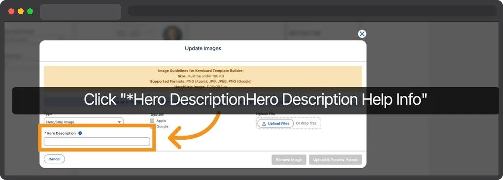 Kemicard Studio — Select Hero Description Help