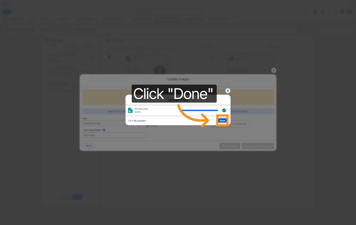 Kemicard Studio — Click Done Button