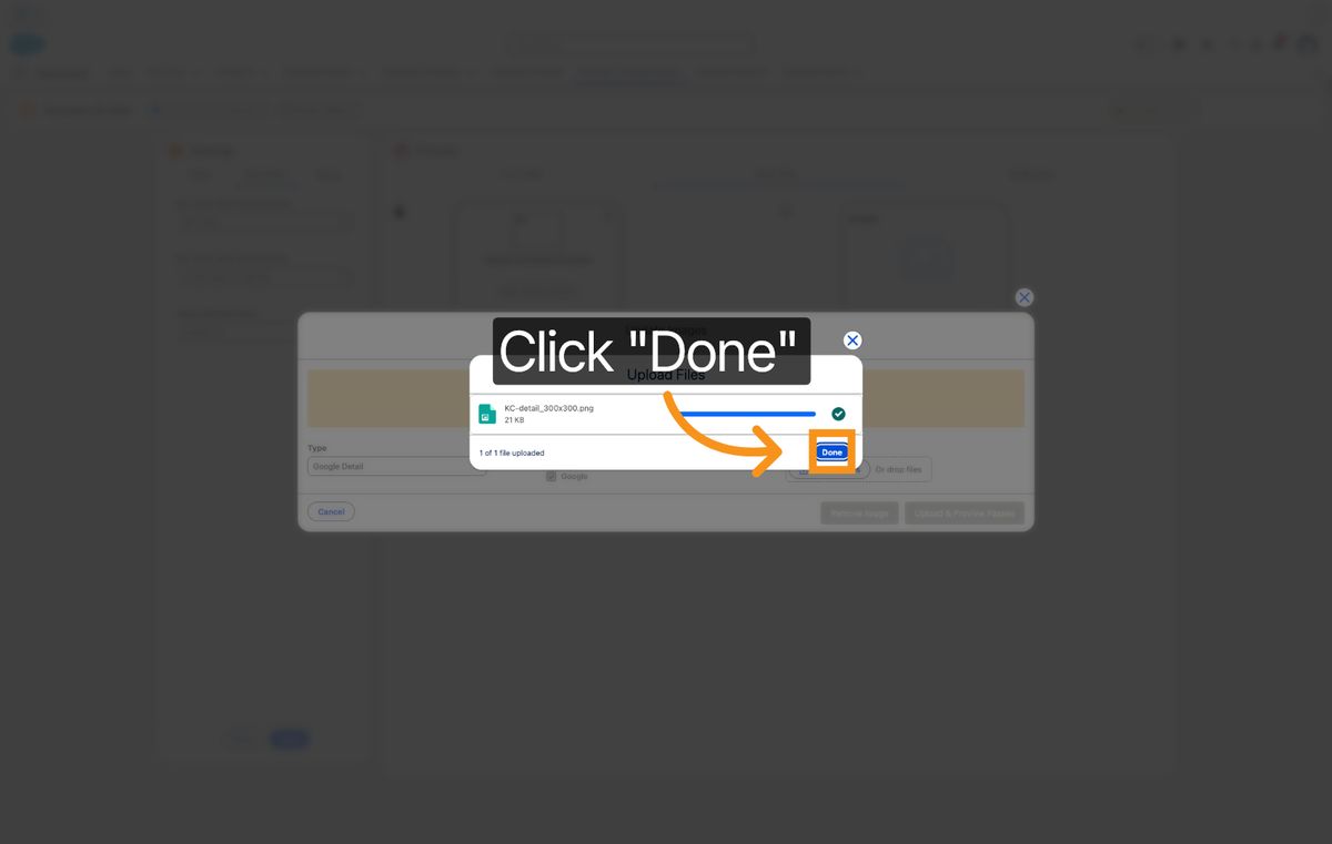Kemicard Studio — Click Done Button