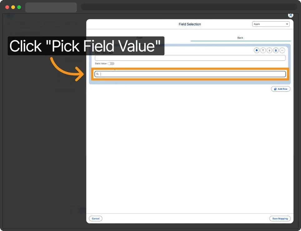Kemicard Studio — Click Pick Field Value