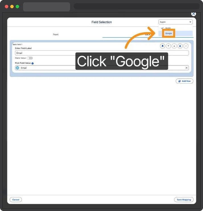 Kemicard Studio — Click Google Option