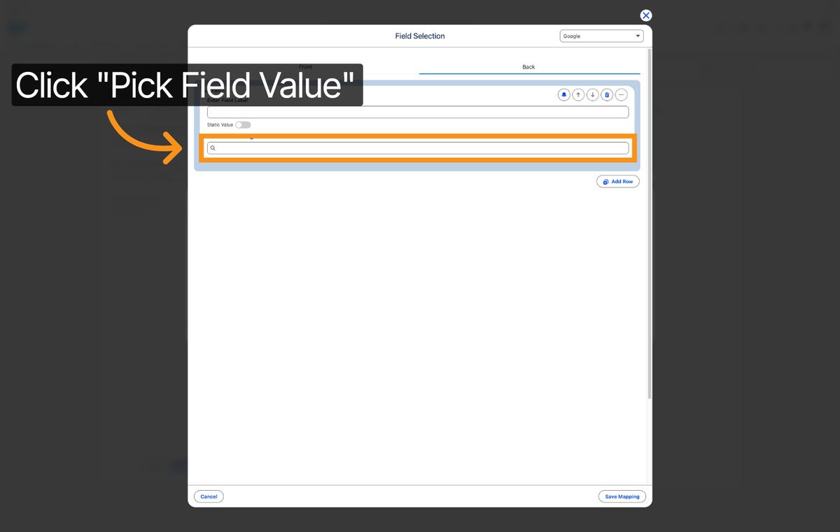 Kemicard Studio — Click Pick Field Value