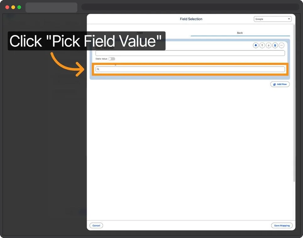 Kemicard Studio — Click Pick Field Value