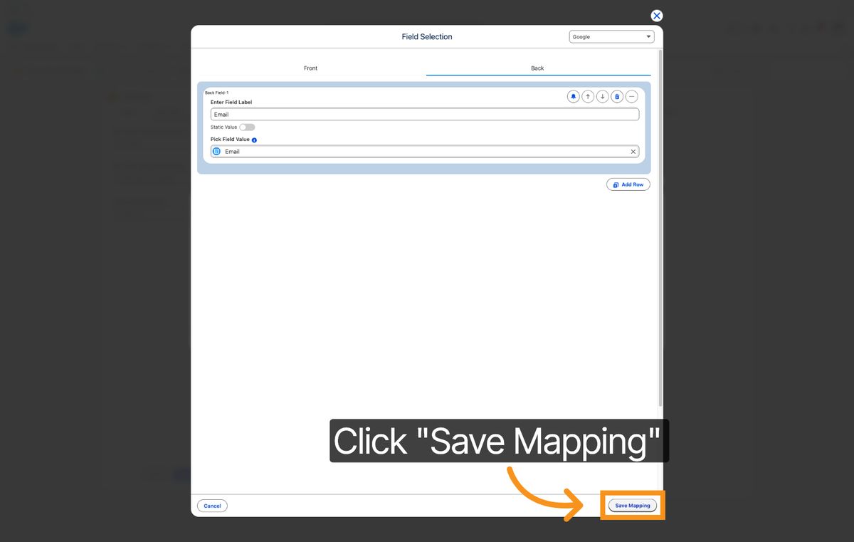 Kemicard Studio — Click Save Mapping