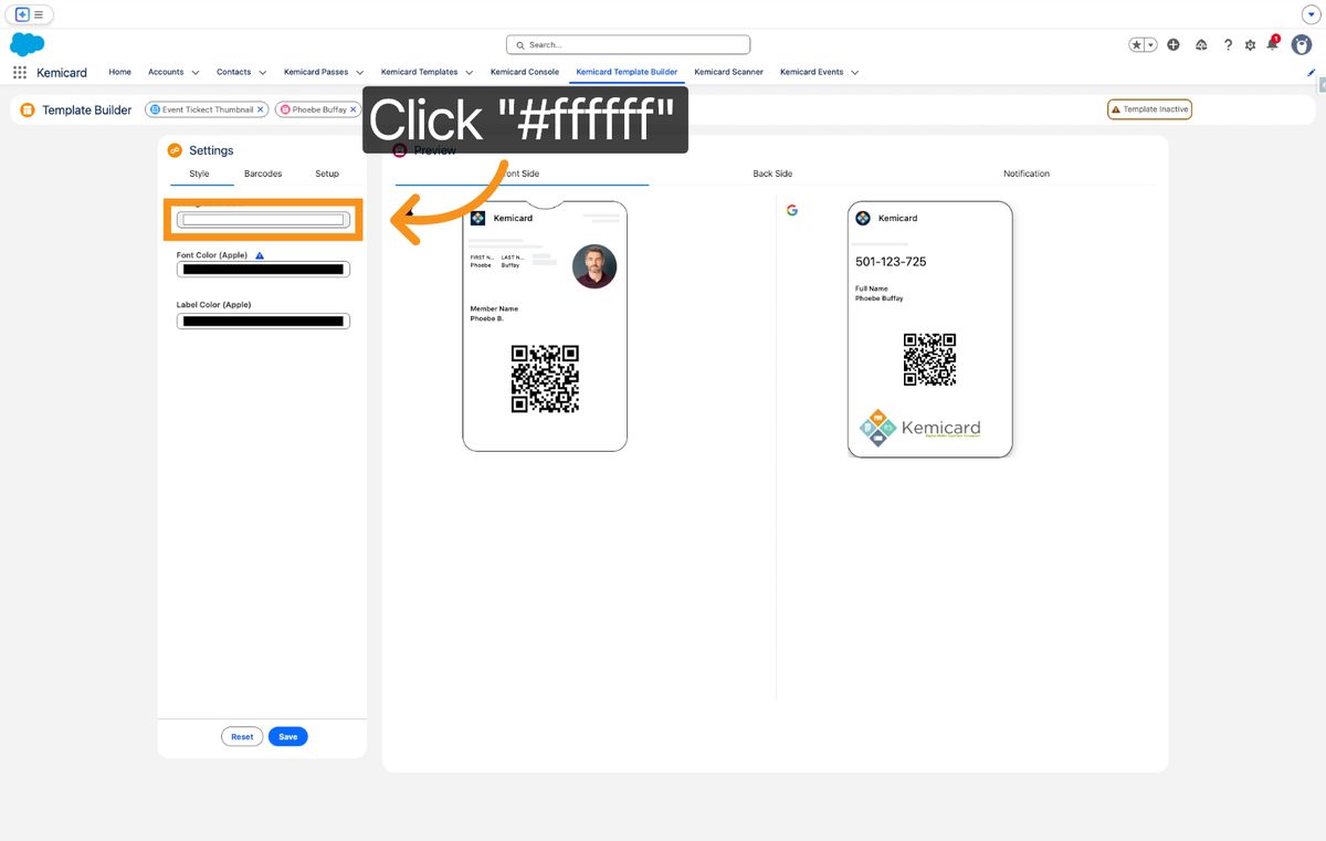 Kemicard Studio — Select Color Code