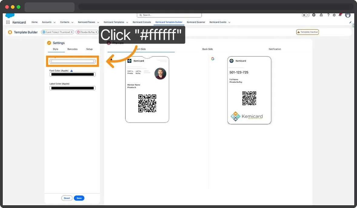 Kemicard Studio — Select Color Code