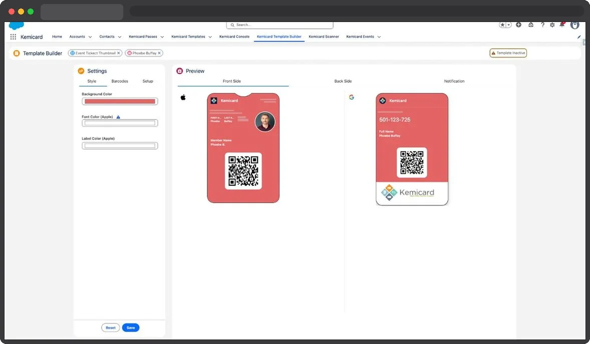 Kemicard Studio — Click Field Mapping Summary