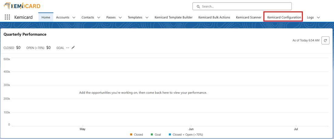 Kemicard Template Pass tab with the Woofly sample template