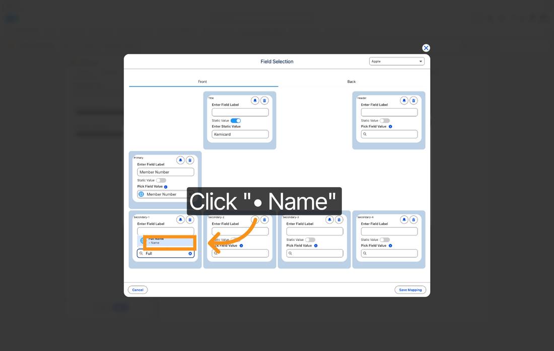 Kemicard Template Builder — adding a static value