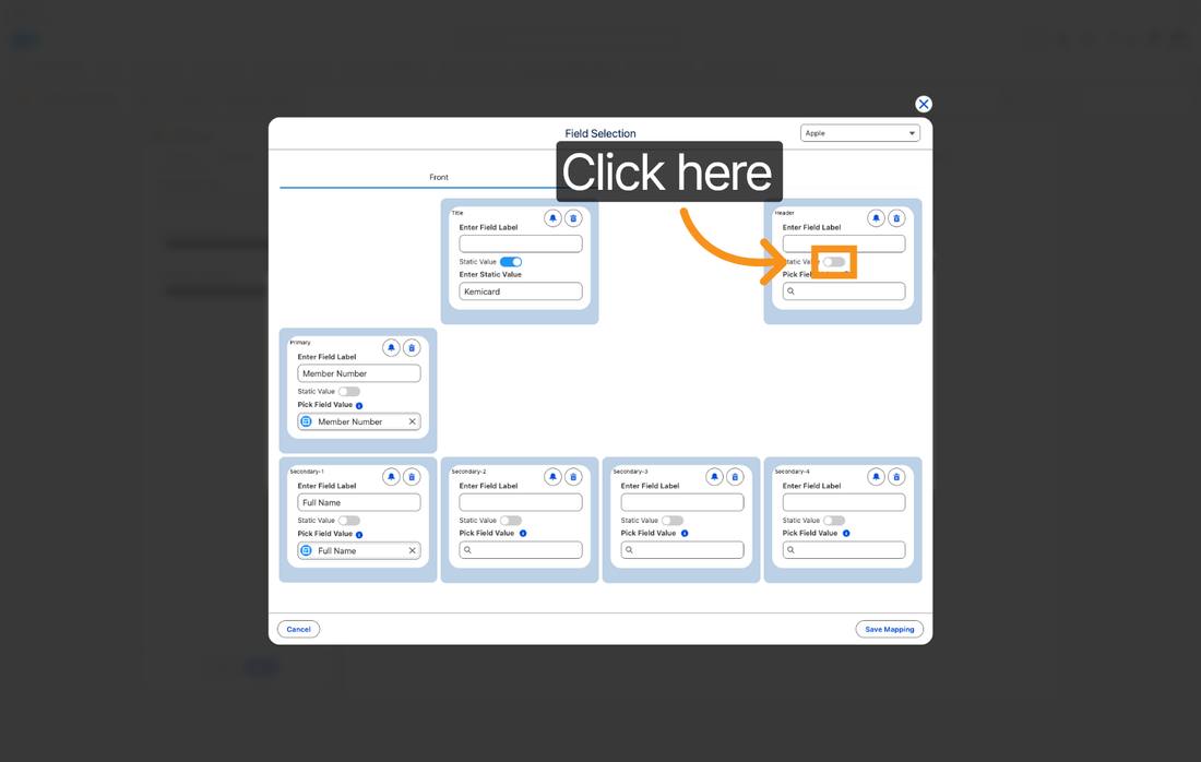 Kemicard Template Builder — barcode settings