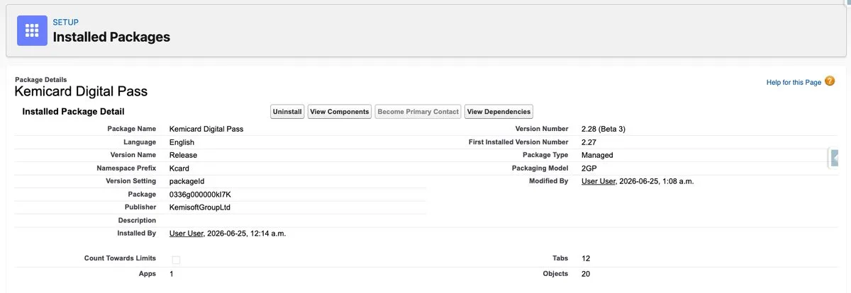 Setup → Named Credentials — enter the production credentials provisioned by Kemisoft