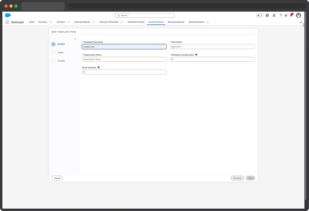 Kemicard Studio — Open Description Field
