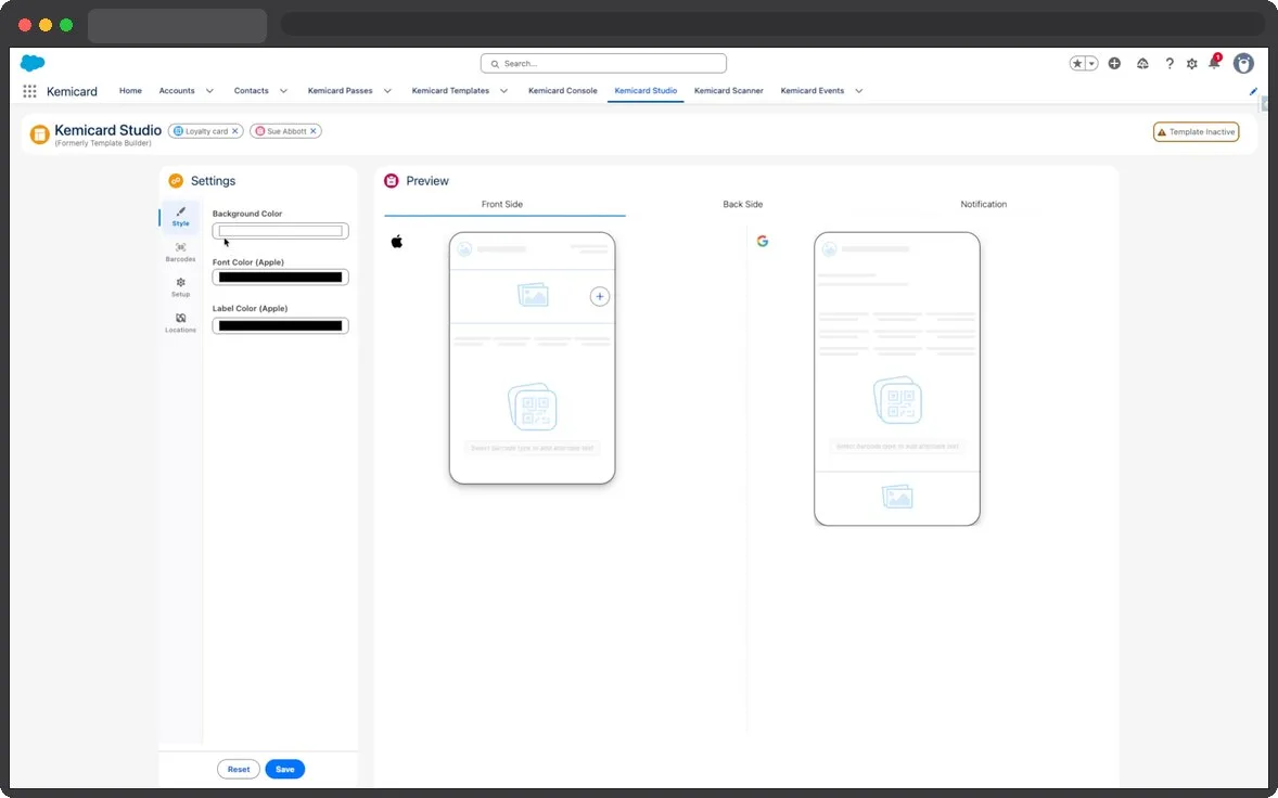 Kemicard Studio — Open Color Picker