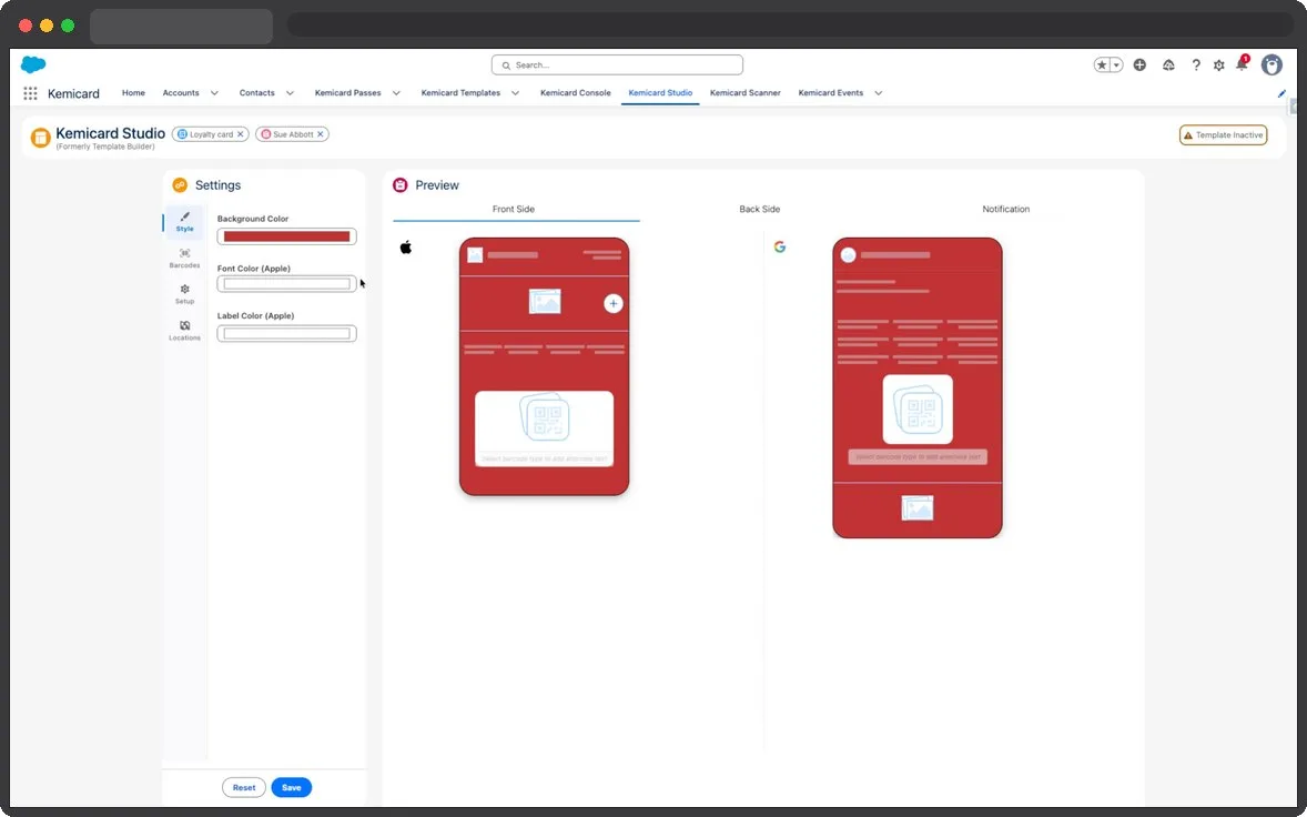 Kemicard Studio — Set Primary Color