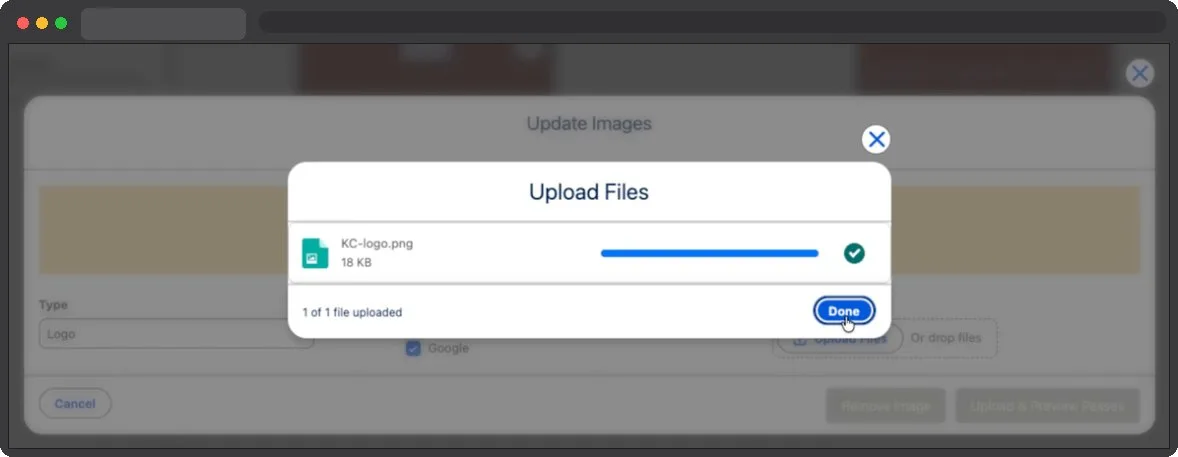 Kemicard Studio — Confirm Color Selection