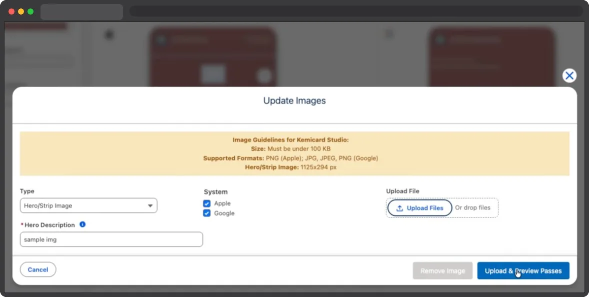 Kemicard Studio — Reopen Upload Preview