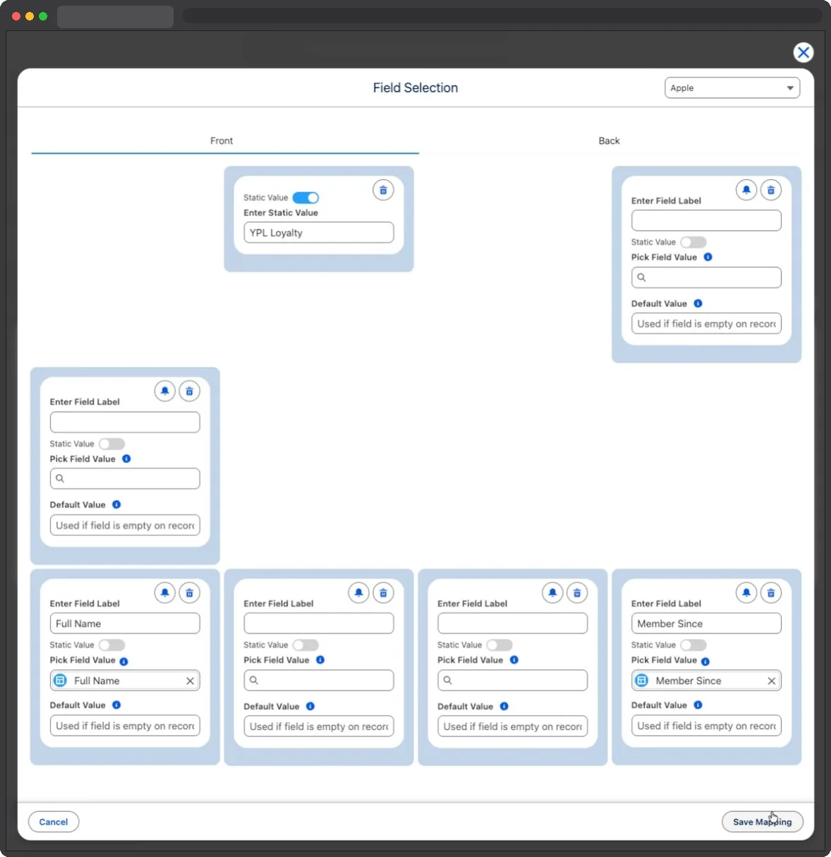 Kemicard Studio — Save Data Mapping