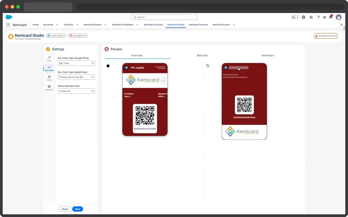 Kemicard Studio — Open Additional Options