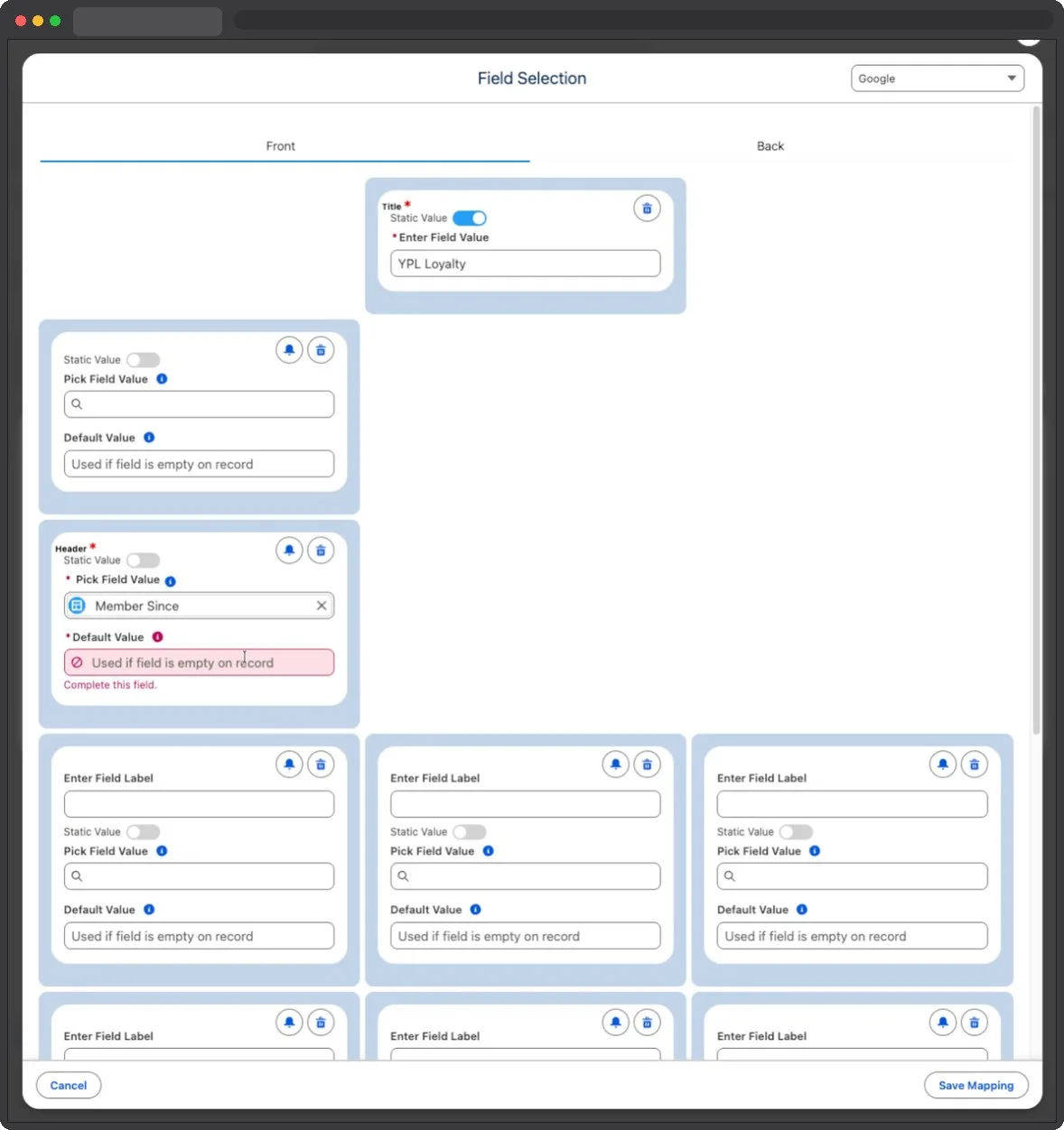 Kemicard Studio — Open Default Value Field